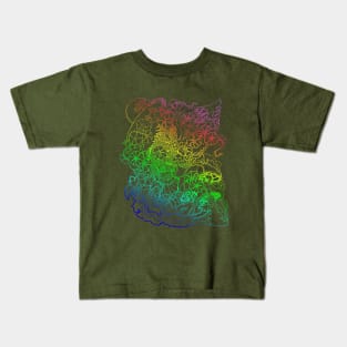 The Owl and the Mourning Glory: Rainbow Edition Kids T-Shirt